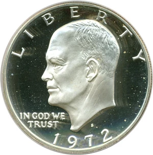 image for: 1972-S $1 Silver PCGS Proof 67 DCameo