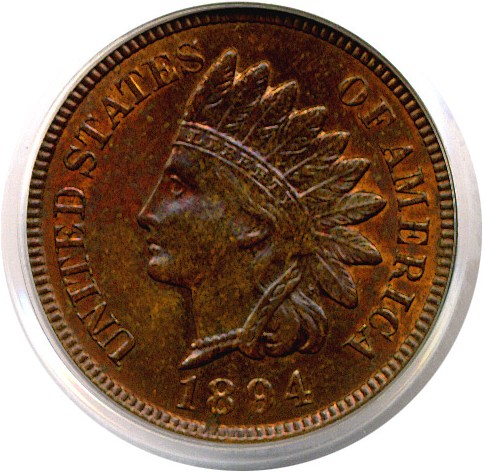 image for: 1894 1c  PCGS MS65 BN