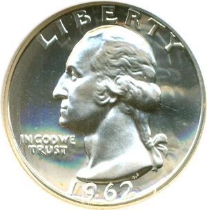 image for: 1962 25c NGC Proof 67 Cameo