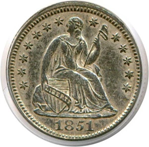 image for: 1851 H10c PCGS AU50