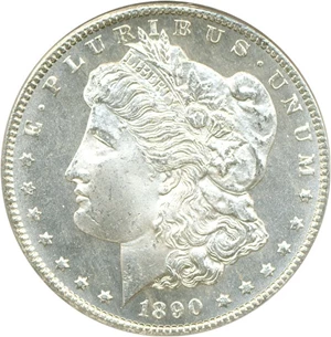 image for: 1890-CC $1 PCGS MS65 PL