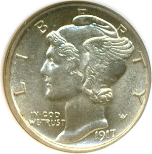 image for: 1917-S 10c NGC MS66 FB