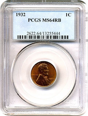 image for: 1932 1c PCGS MS64 RB