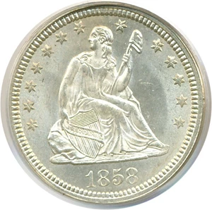 image for: 1858 25c PCGS MS65