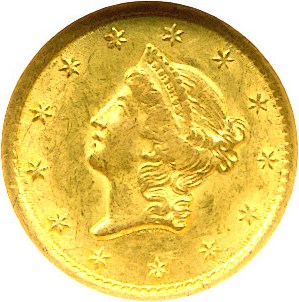 image for: 1851-O G$1  NGC AU58