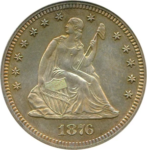 image for: 1876 25c PCGS Proof 63
