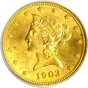 image for: 1903 $10 PCGS MS64
