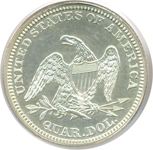image for: 1859 25c PCGS Proof 65 Cameo