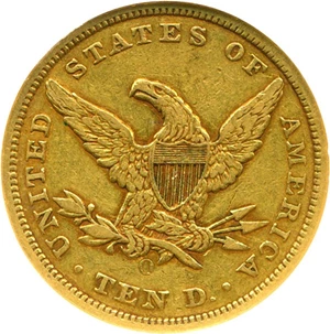 image for: 1854-O $10 Large Date NGC XF45
