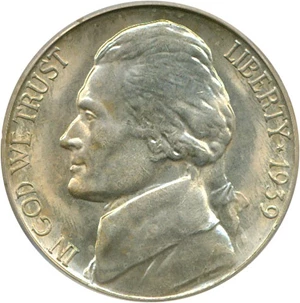image for: 1939-S 5c Reverse of 1938 PCGS MS64