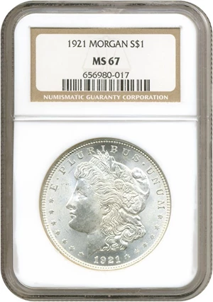 image for: 1921 $1 Morgan NGC MS67