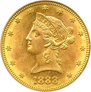 image for: 1888-S $10 PCGS MS63