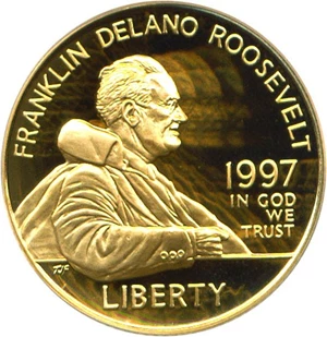 image for: 1997-W $5 Franklin D. Roosevelt PCGS Proof 69 DCameo