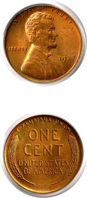 image for: 1927 1c PCGS MS65 RB