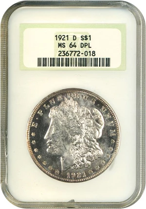 image for: 1921-D $1 NGC MS64 DMPL