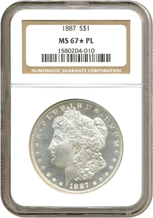 image for: 1887 $1 NGC MS67 PL *Star*