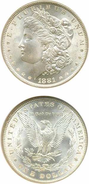 image for: 1881 $1 NGC MS67