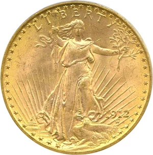 image for: 1912 $20 PCGS MS64