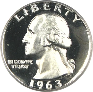 image for: 1963 25c PCGS Proof 67 Cameo