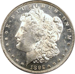 image for: 1892 $1 PCGS MS65 DMPL OGH ex: PCGS Tour