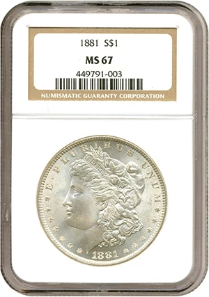 image for: 1881 $1 NGC MS67