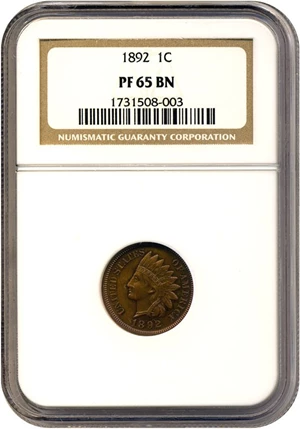 image for: 1892 1c NGC Proof 65 BN