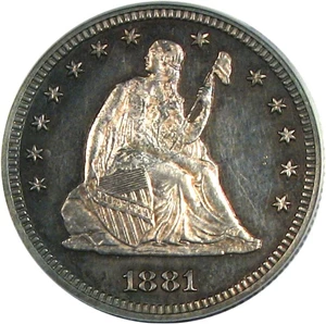 image for: 1881 25c PCGS Proof 62