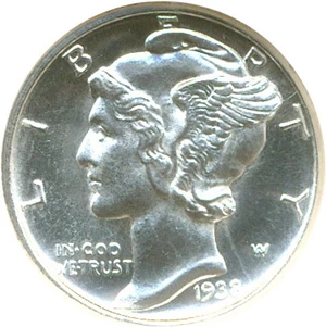 image for: 1938-D 10c NGC MS65 FB
