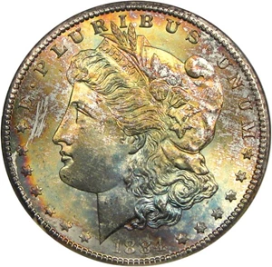 image for: 1884-CC $1 NGC MS67 *Star - Color*