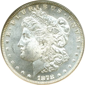 image for: 1878 7/8TF $1 Weak VAM 33 Dbl Legs ANACS MS64