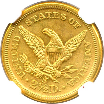 image for: 1875-S $2 1/2  NGC AU50