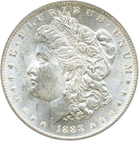 image for: Top 100 VAM: 1888-O $1 VAM 9  Doubled Arrows PCGS MS63 