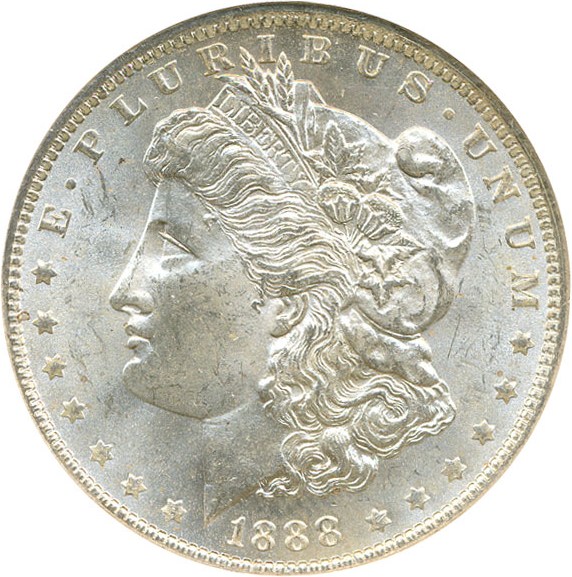 image for: Top 100 VAM: 1888-O $1 VAM 9  Doubled Arrows NGC MS65 