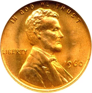 image for: 1960 1c Small Date NGC MS66 RD