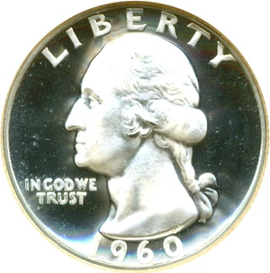 image for: 1960 25c NGC Proof 69 Cameo