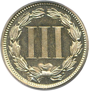 image for: 1866 3cN PCGS Proof 65 Cameo