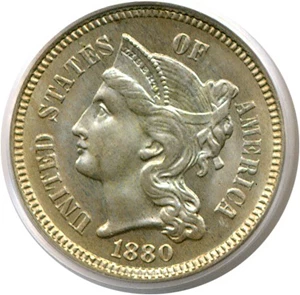 image for: 1880 3cN PCGS MS65