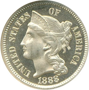 image for: 1888 3cN NGC Proof 66 ex: Childs