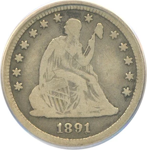 image for: 1891-O 25c PCGS VG10
