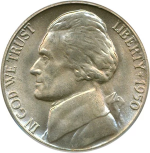 image for: 1950-D 5c PCGS MS66 FS