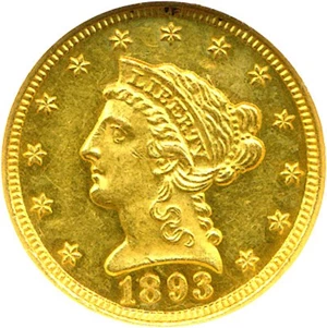 image for: 1893 $2 1/2 NGC/CAC Proof 61 Cameo
