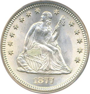 image for: 1877 25c PCGS/CAC MS67