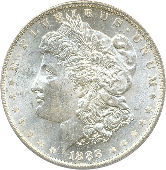 image for: Top 100 VAM: 1888-O $1 VAM 9  Doubled Arrows PCGS MS62 