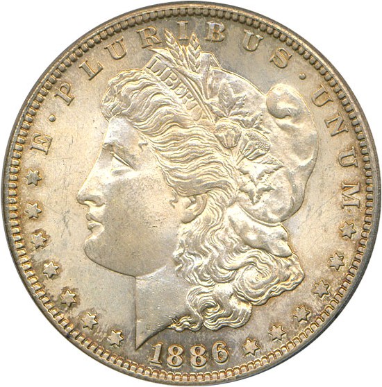 image for: Top 100 VAM: 1886-S $1 VAM 2  S/S PCGS MS64