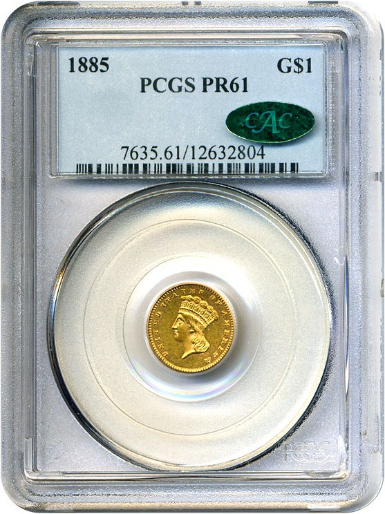 image for: 1885 G$1  PCGS/CAC Proof 61