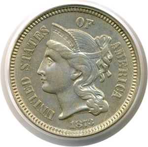 image for: 1873 3cN Closed 3 PCGS AU58