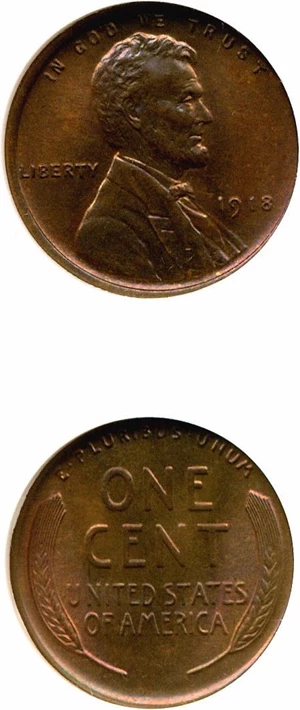 image for: 1918 1c NGC MS65 BN