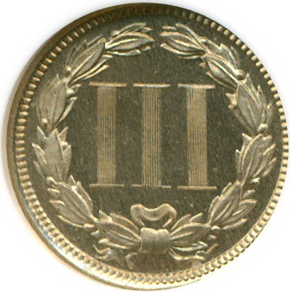 image for: 1872 3cN  NGC Proof 65 Cameo