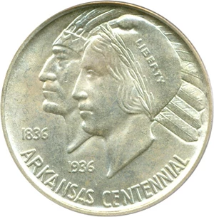image for: 1939-D 50c Arkansas PCGS MS66