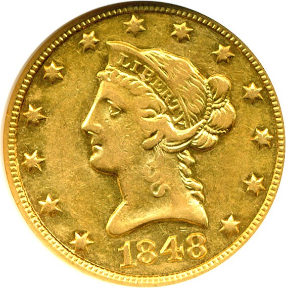 image for: 1848-O $10  NGC XF45